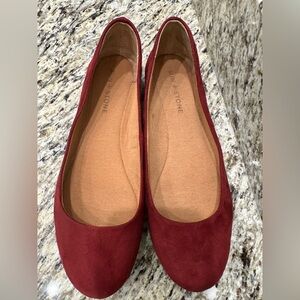 Sun + Stone Burgundy Suede Shoes